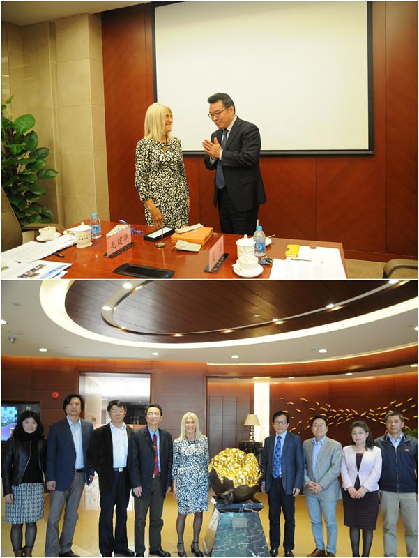 罗校长会见美国加州大学洛杉矶分校影戏学院副院长Barbara Boyle一行-永信贵宾会217